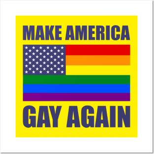 Rainbow LGBTQ American Pride Diversity Flag Posters and Art